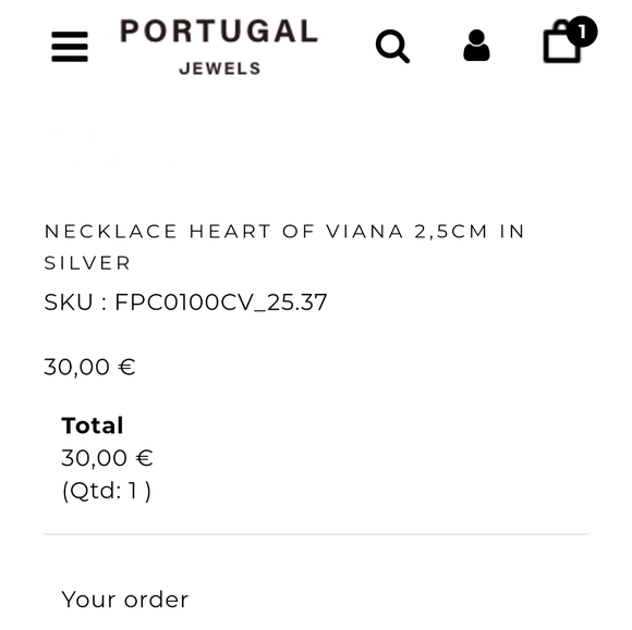 NECKLACE HEART OF VIANA IN SILVER - Picture 5 of 5